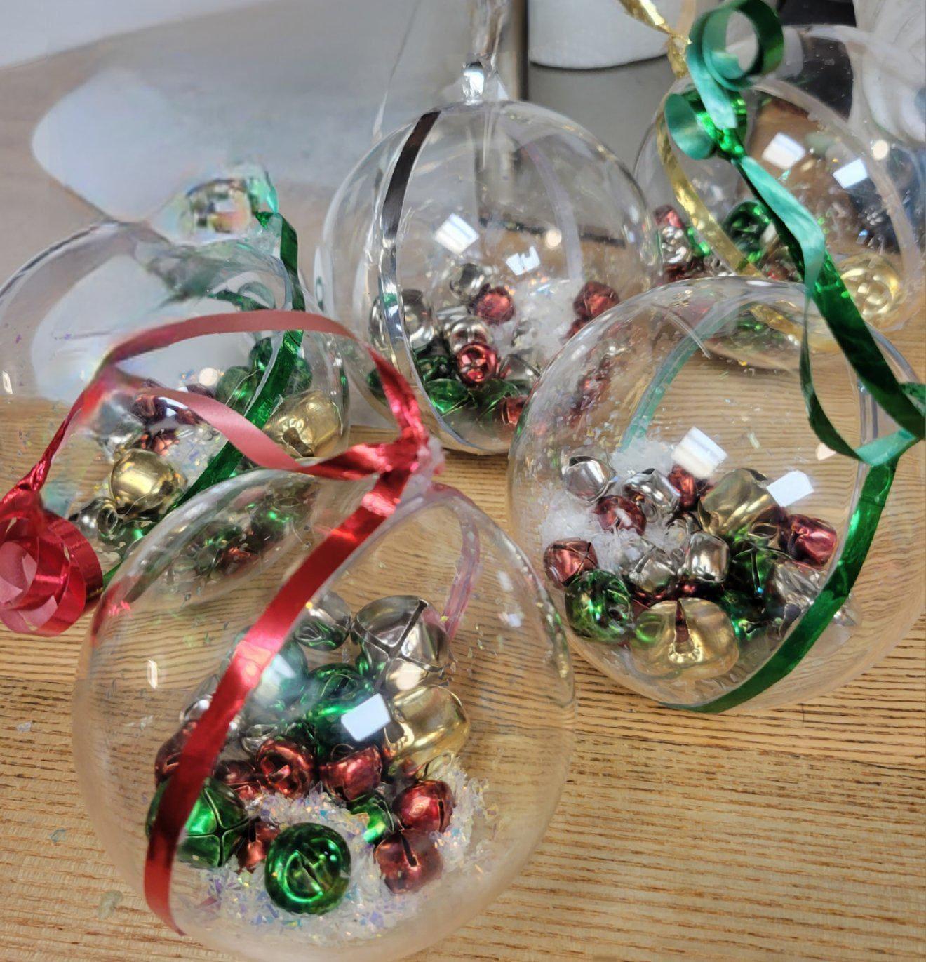 Jingle bells ball ornaments set of 5