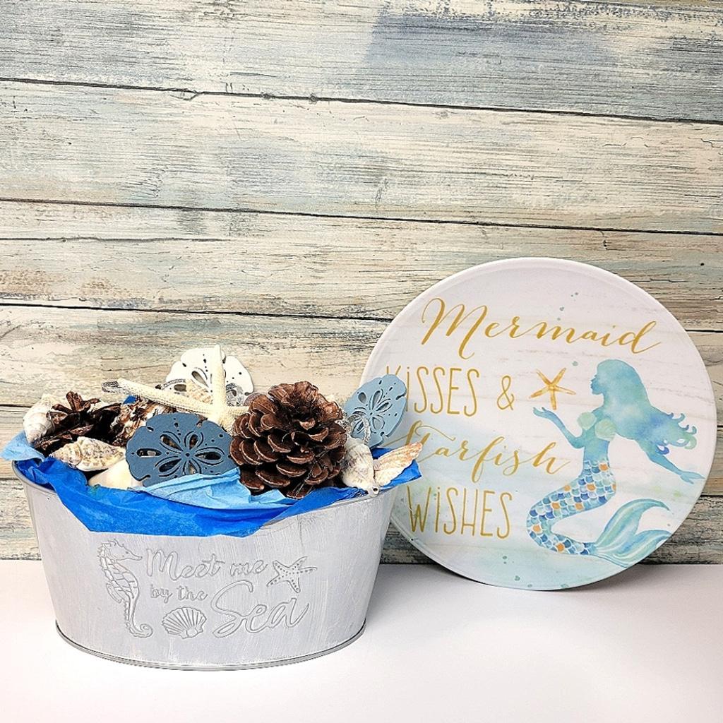 Meet Me By The Sea Nautical Coastal Beach Seashell Table Decor