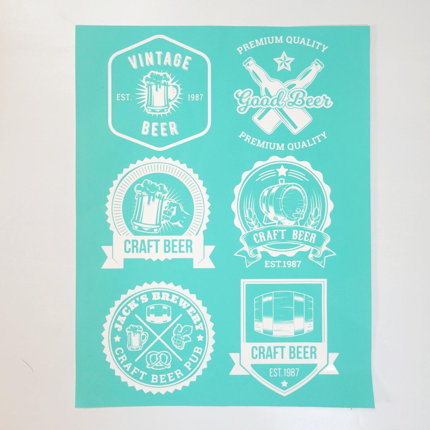 Silk screen self-adhesive  reusable mesh beer stencil 8x10"