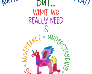 Autism Acceptance Alicorn Cotton T-shirt