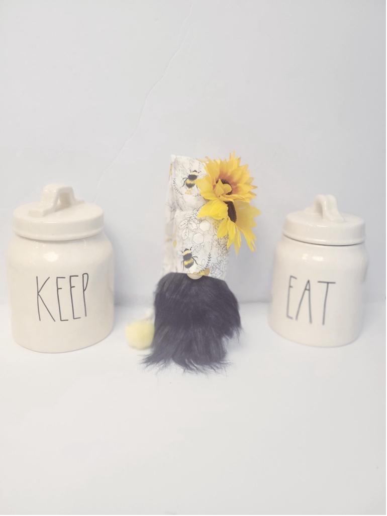 Bumble Bee Sunflower Gnome Tier Tray Home Decor