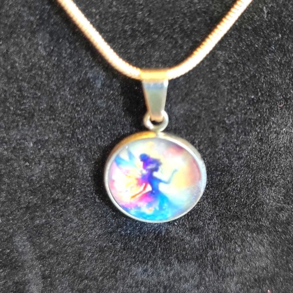 Hand crafted Fairy pendant necklace on 925 Sterling Silver chain