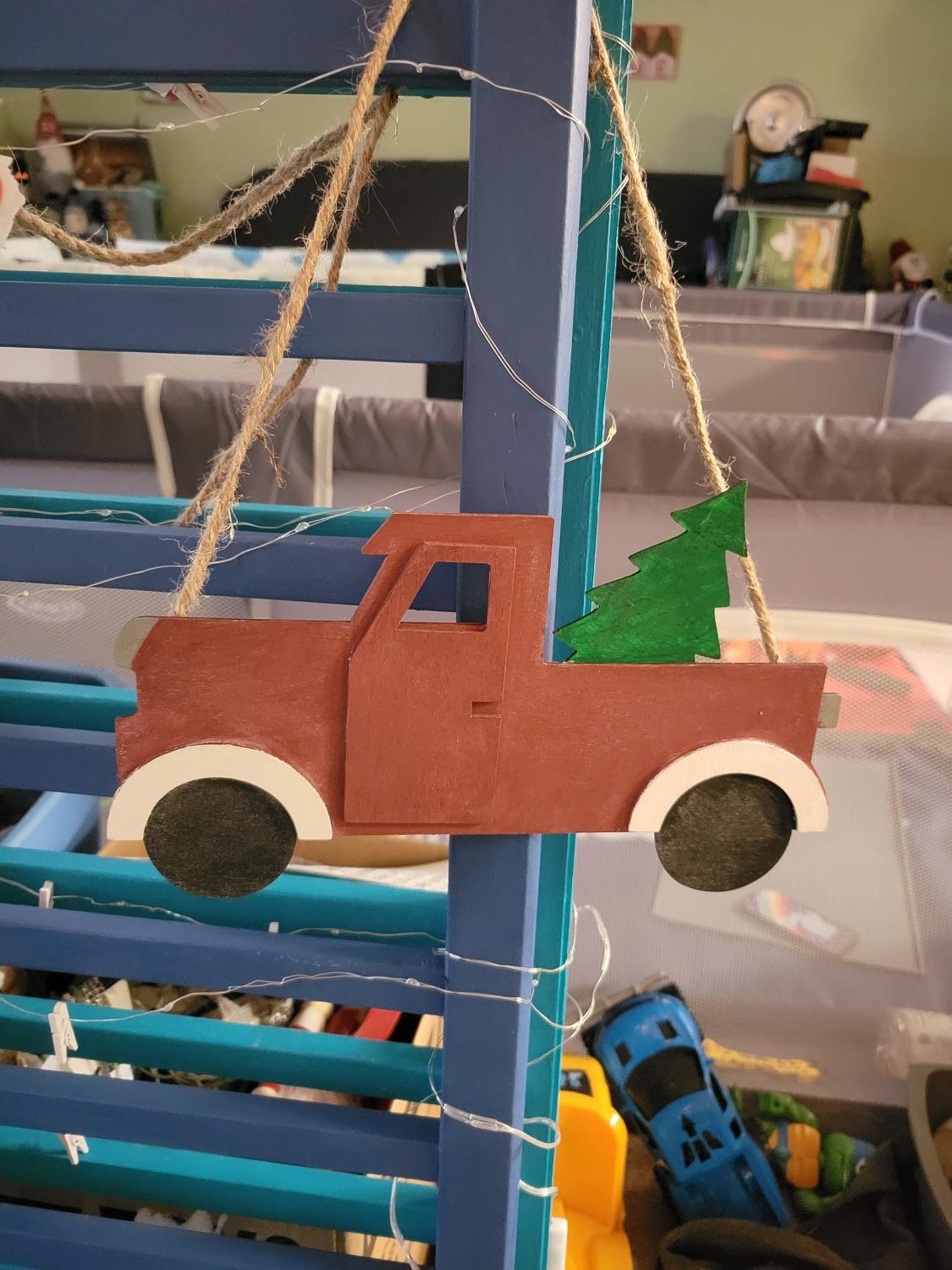 Farmhouse truck wood sign decor