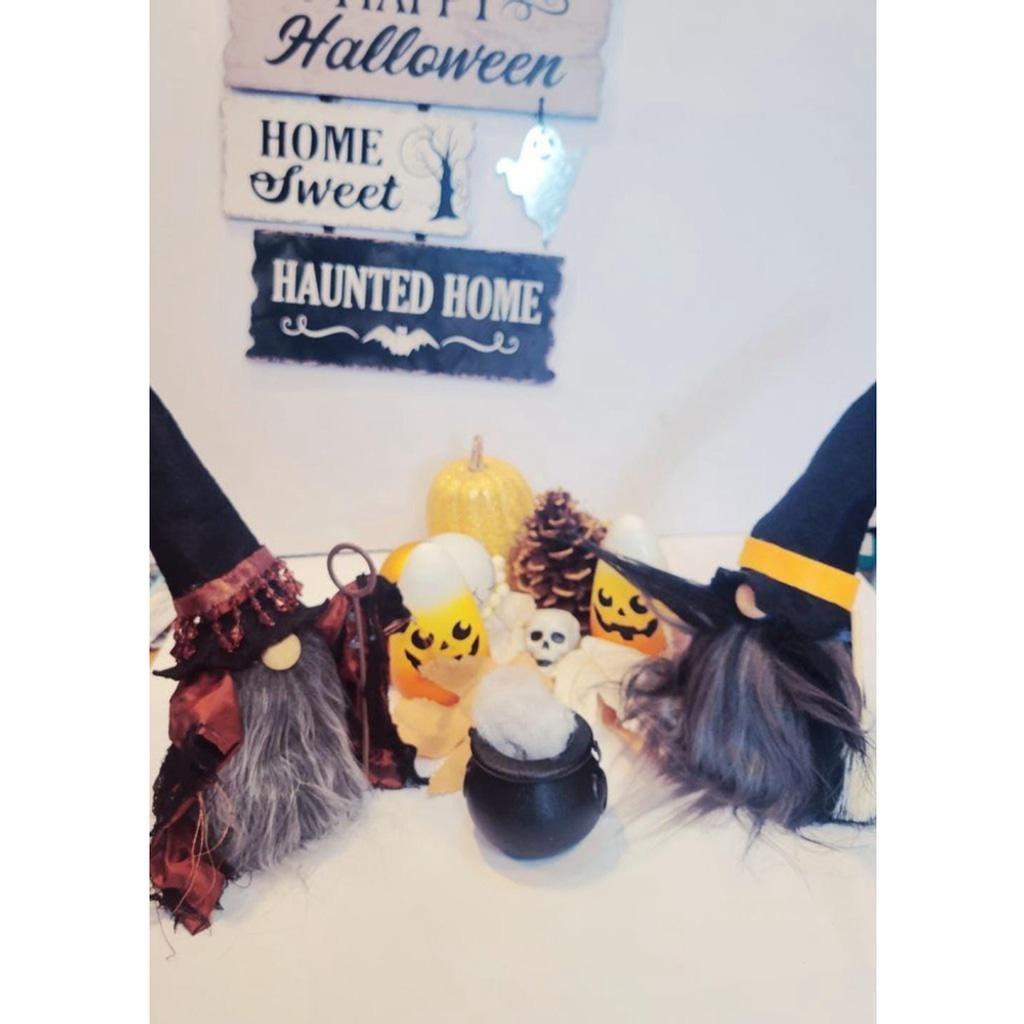 Halloween Witch Gnome Decor: Handcrafted Fall Autumn Decoration