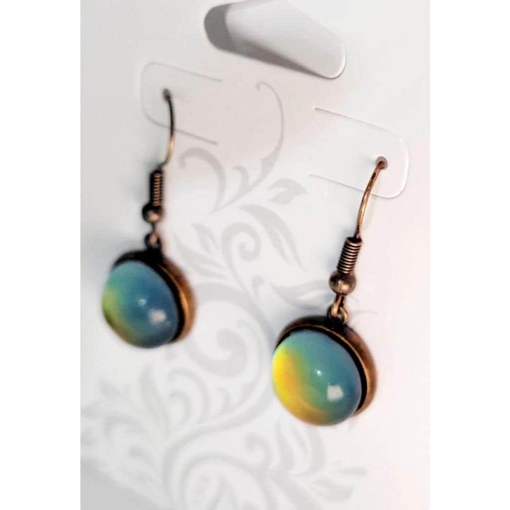 Trending Mood changing cabochon dangle drop earrings