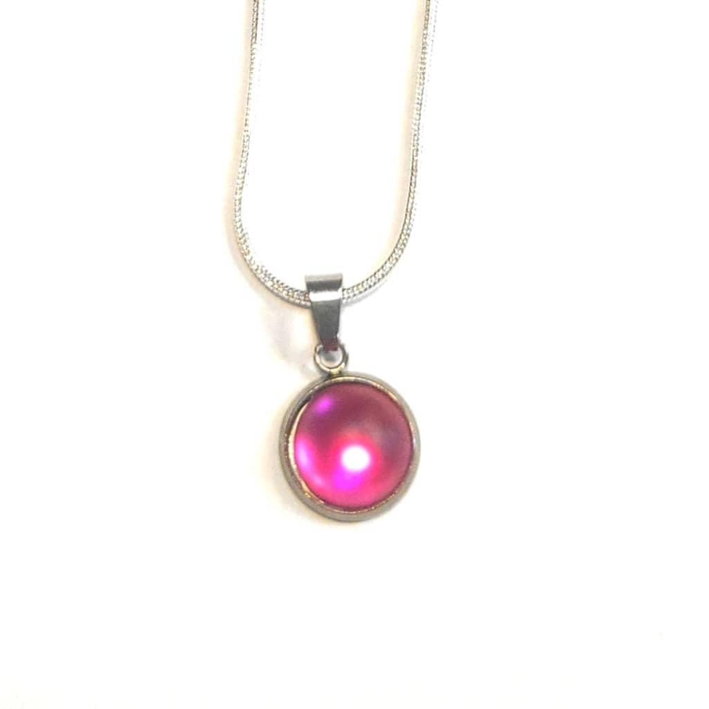 Purple crystal Sea Glass rhinestone 925 stamped sterling silver necklace