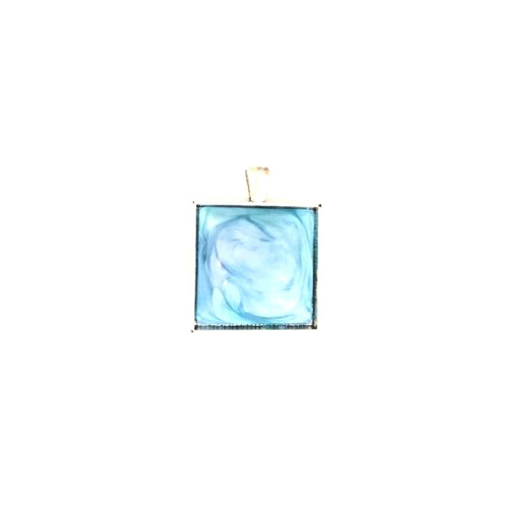 Blue & green resin pendant